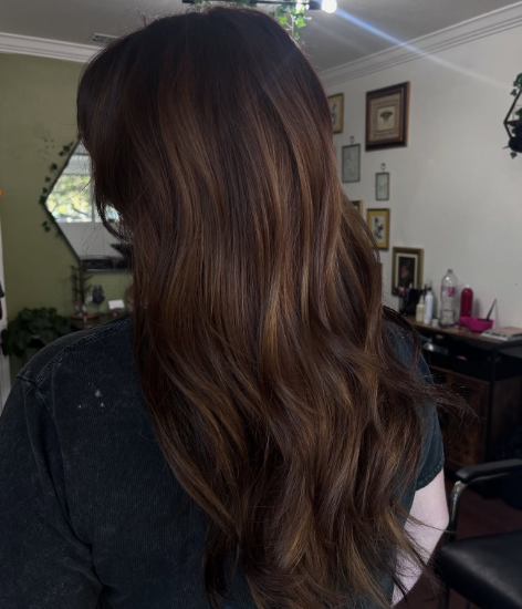 Styling station at the salon