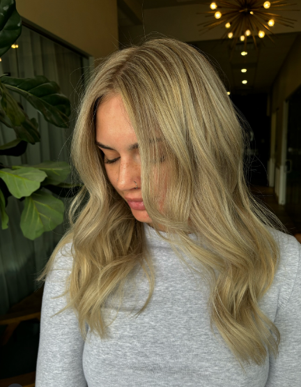 Dimensional blonde waves